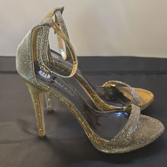 M BY MICHEAL ANTONIO SHIMMER GOLD WOMEN's HIGH HEEL - Picture 5 of 16